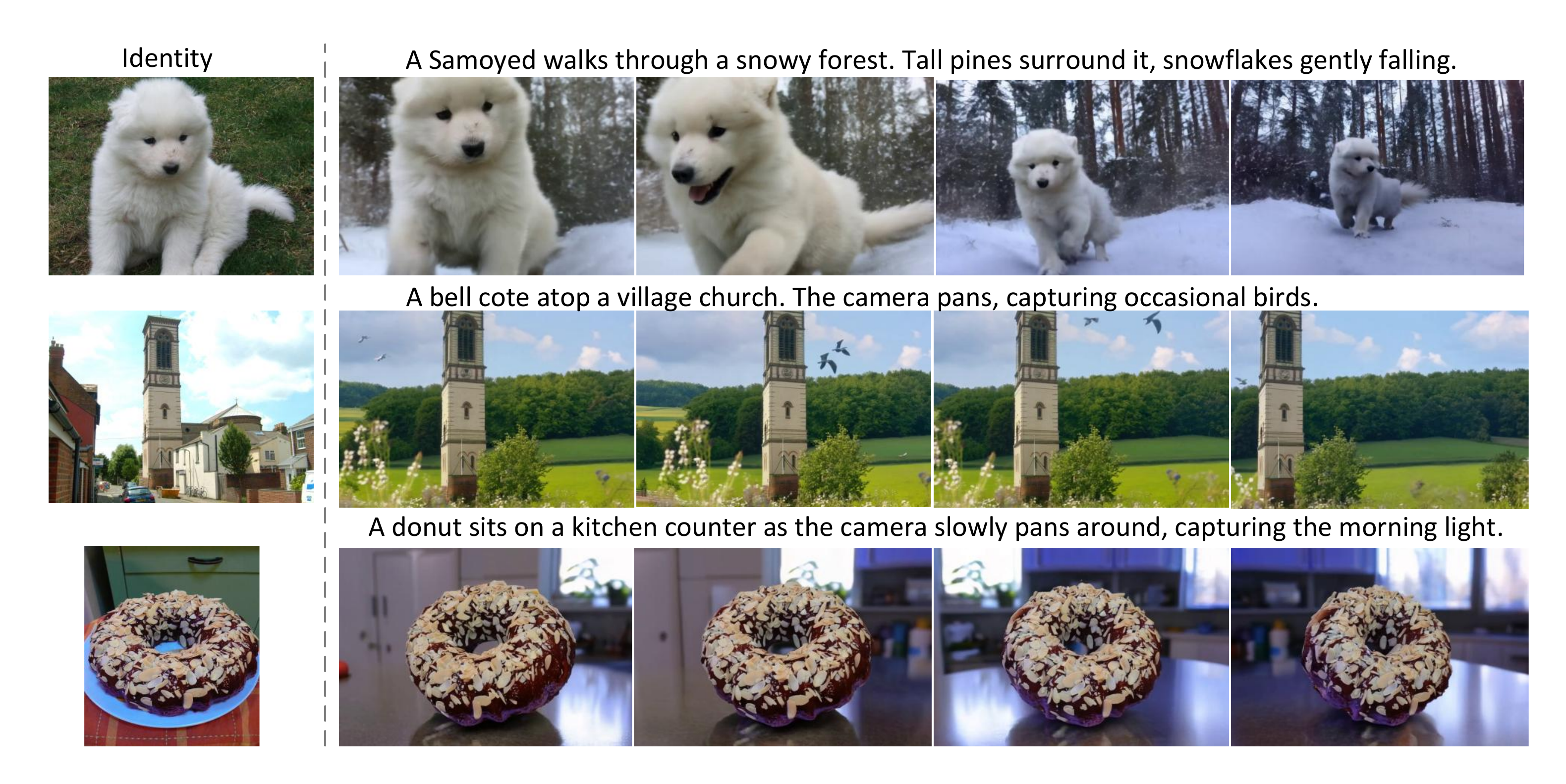 CustomDiT identity-preserving video generation examples